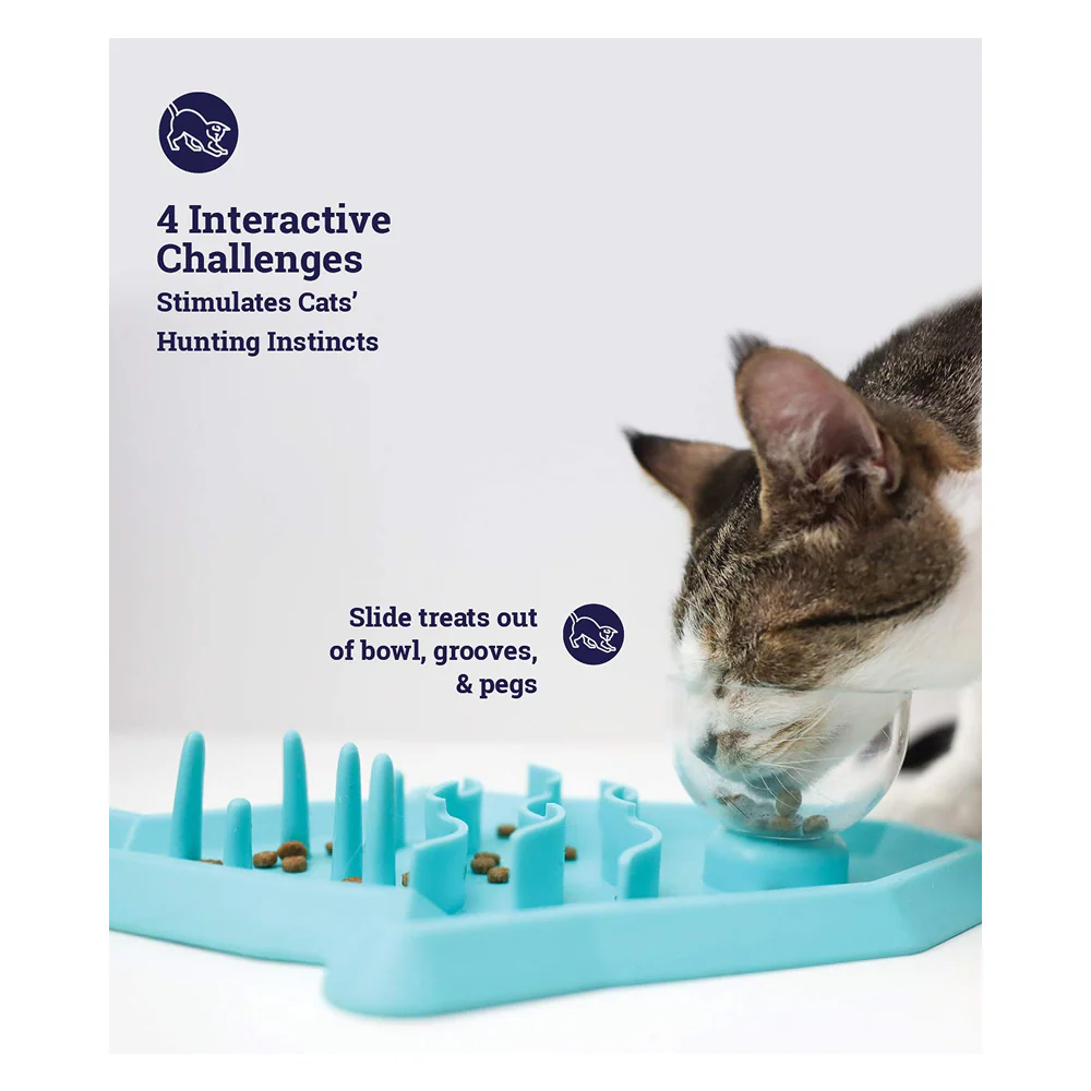Petstages Hunt N Snack Mat Slow Feeder for Dogs and Cat (Blue) - Image 3