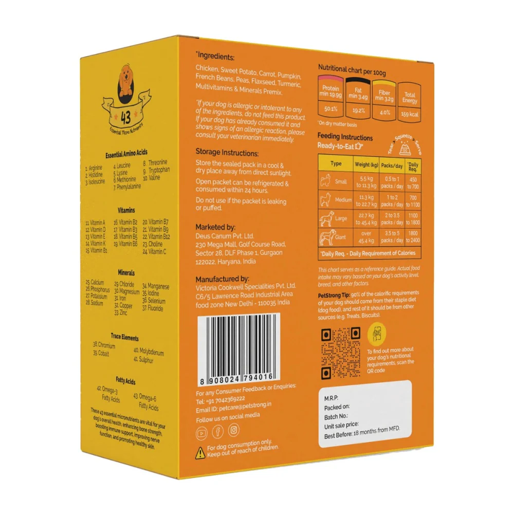PetStrong Chicken and Pumpkin Grain Free Fresh Food for Dogs - Image 2