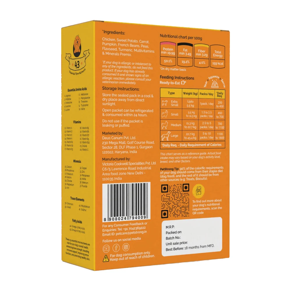 PetStrong Chicken and Pumpkin Grain Free Fresh Food for Dogs - Image 5