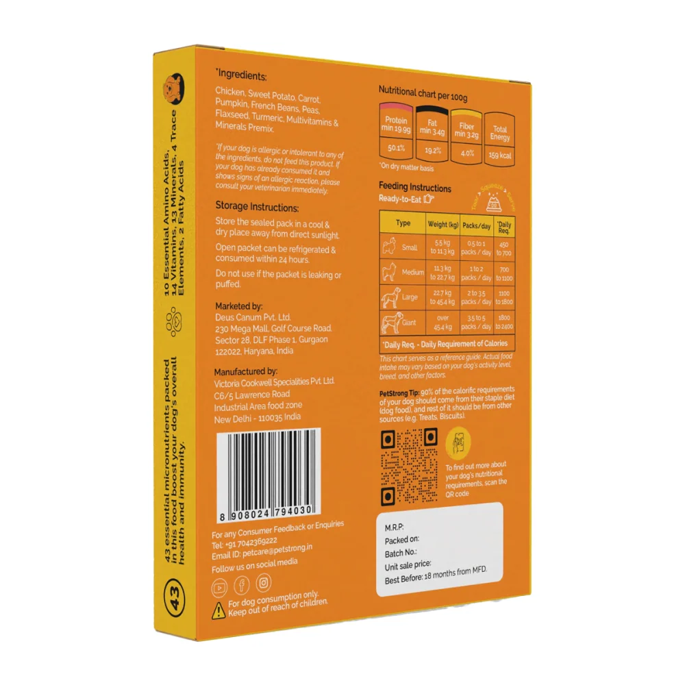 PetStrong Chicken and Pumpkin Grain Free Fresh Food for Dogs - Image 7