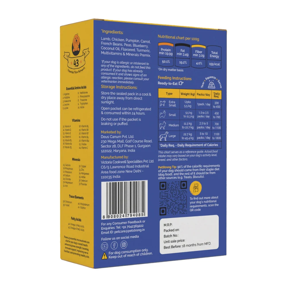 PetStrong Lamb and Blueberry Grain Free Fresh Food for Dogs - Image 6