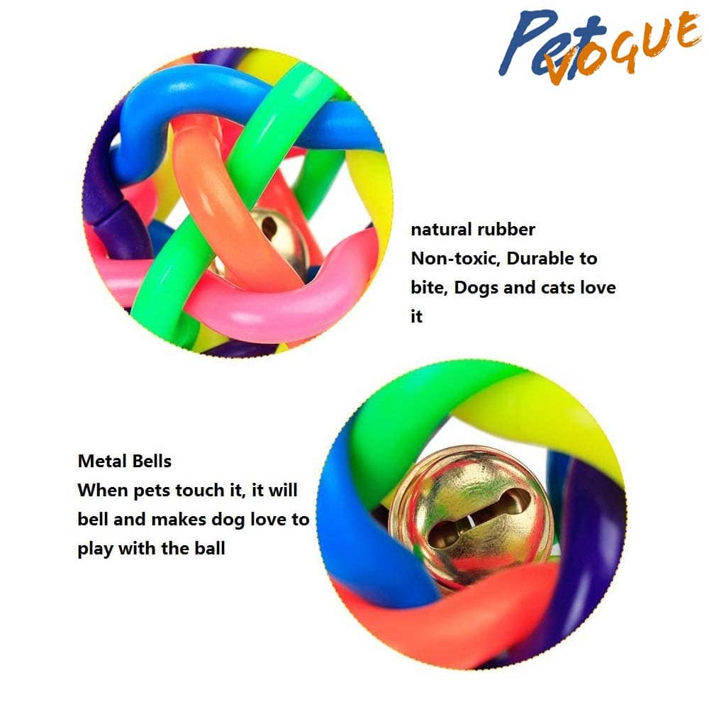 Pet Vogue Bouncy Rubber Ball & Skatrs Rope Ball Chew Toy Dog Combo - Image 5