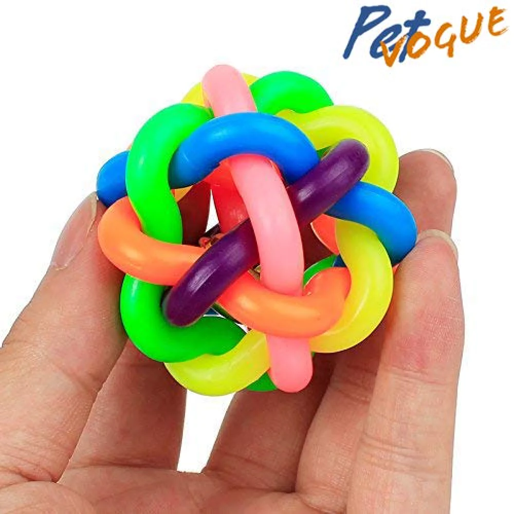 Pet Vogue Bouncy Rubber Ball & Skatrs Rope Ball Chew Toy Dog Combo - Image 6