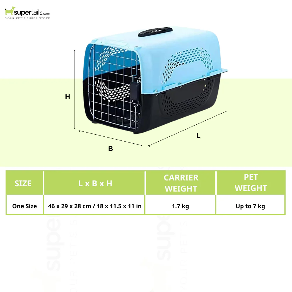 Pet Vogue Carrier for Dogs and Cats (Blue & Black) - Image 2
