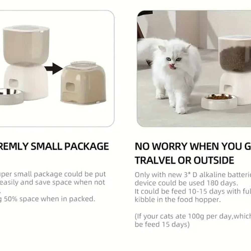 Pet Vogue Automatic Feeder Stainless Steel Dish for Cats and Small Dogs - Image 4