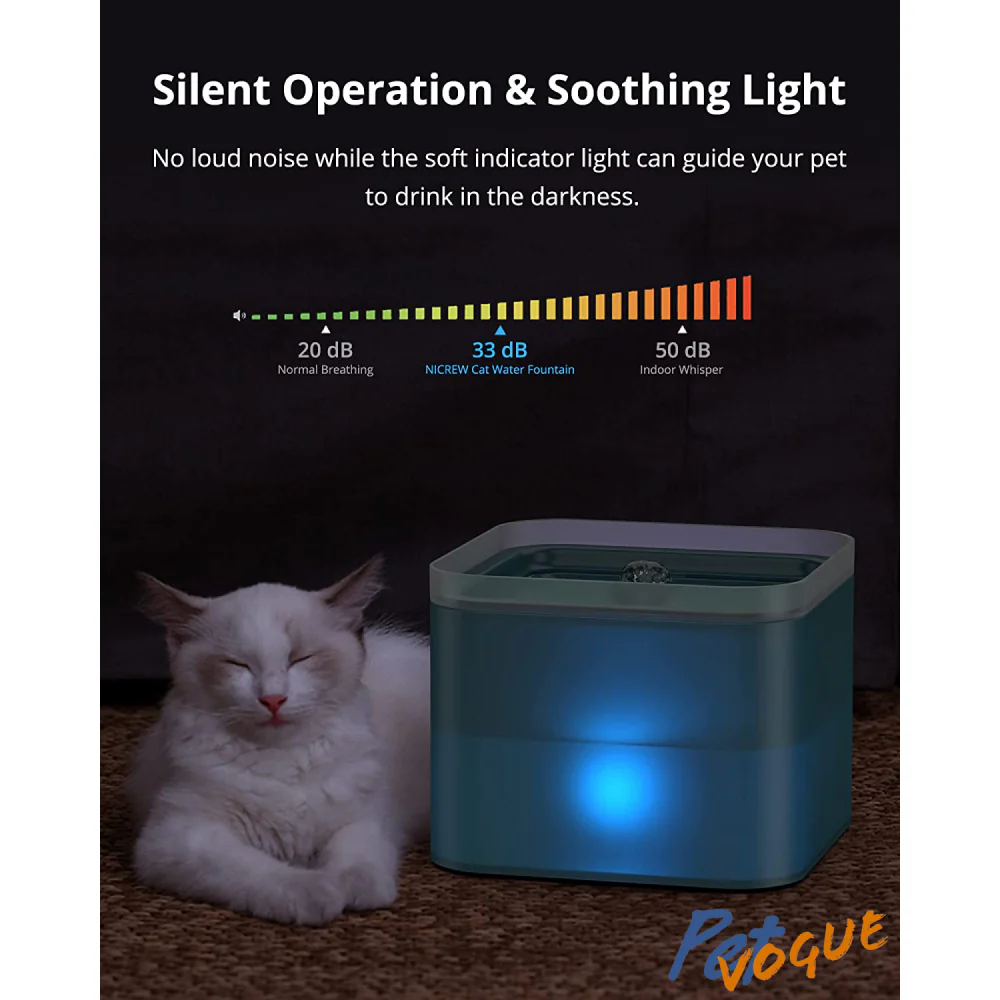Pet Vogue Automatic Water Fountain with LED Light for Cats and Dogs (Blue) - Image 4