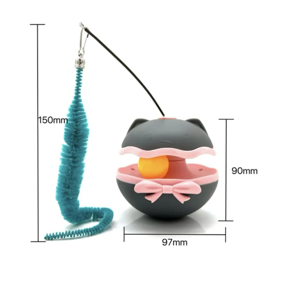 PetVogue Interactive Roller Track Electric Self-Play Tumbler Toy with Teasing Stick and Balls for Indoor Cats and Kittens - Image 2