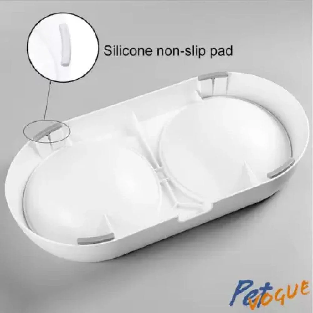 Pet Vogue Mease Adjustable Twin Bowl for Dogs and Cats - Image 2