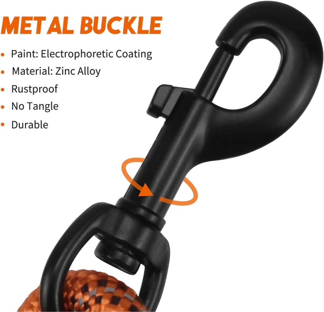 Pet Vogue Reflective Rope Leash for Dogs (Orange) - Image 4