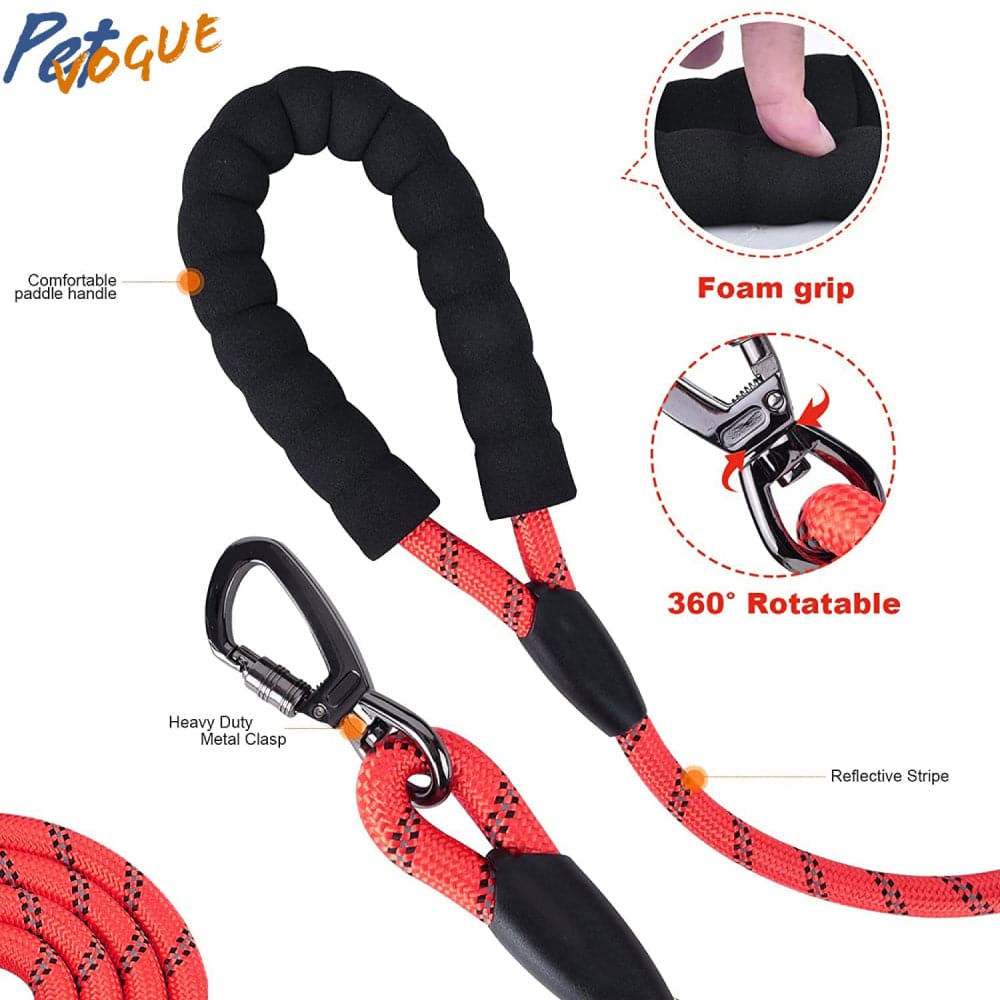 Pet Vogue Rope Leash for Dogs (Red) - Image 3