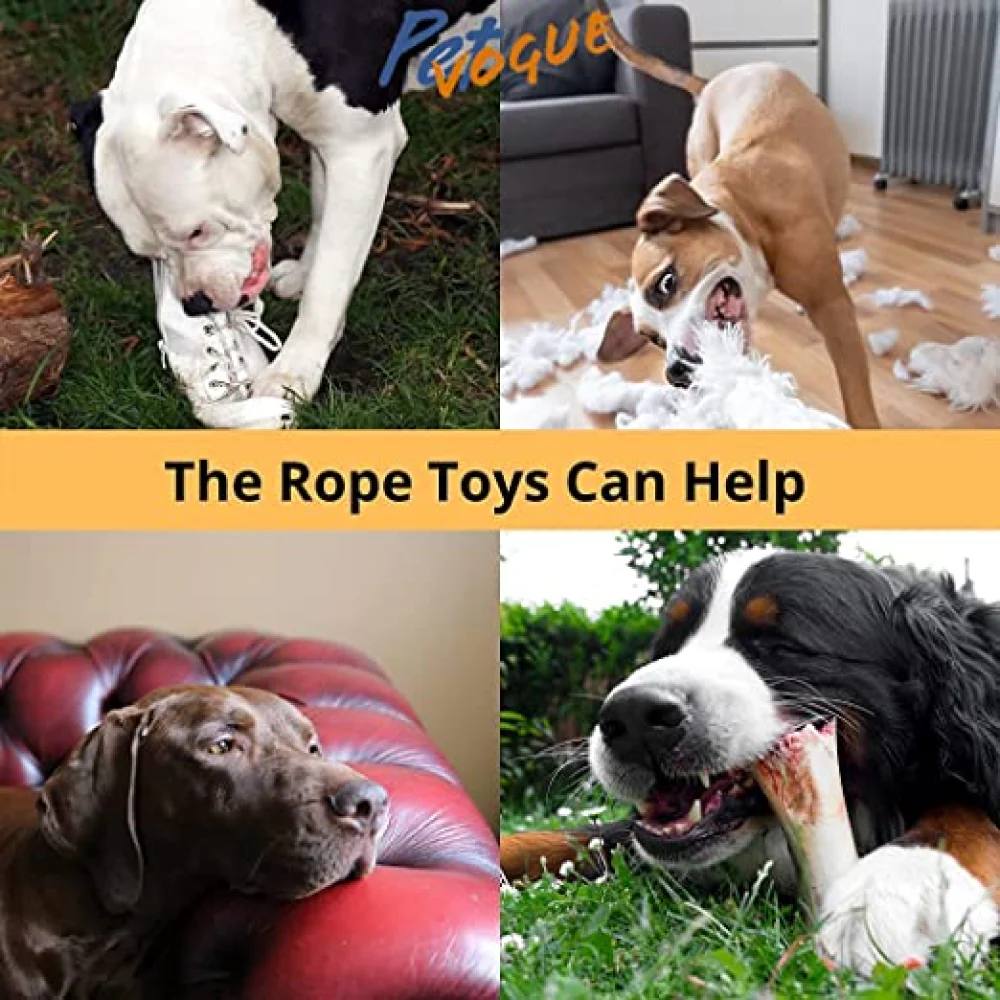 Pet Vogue Sandal Shaped Rope Toy for Dogs (Blue) | For Medium Chewers (Dark Blue) - Image 4