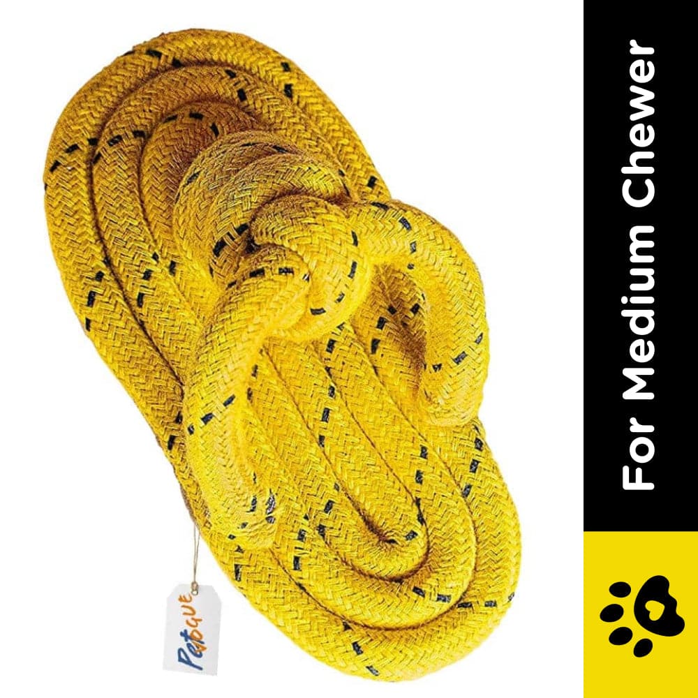 Pet Vogue Sandal Shaped Rope Toy for Dogs | For Medium Chewers (Yellow) - Image 2