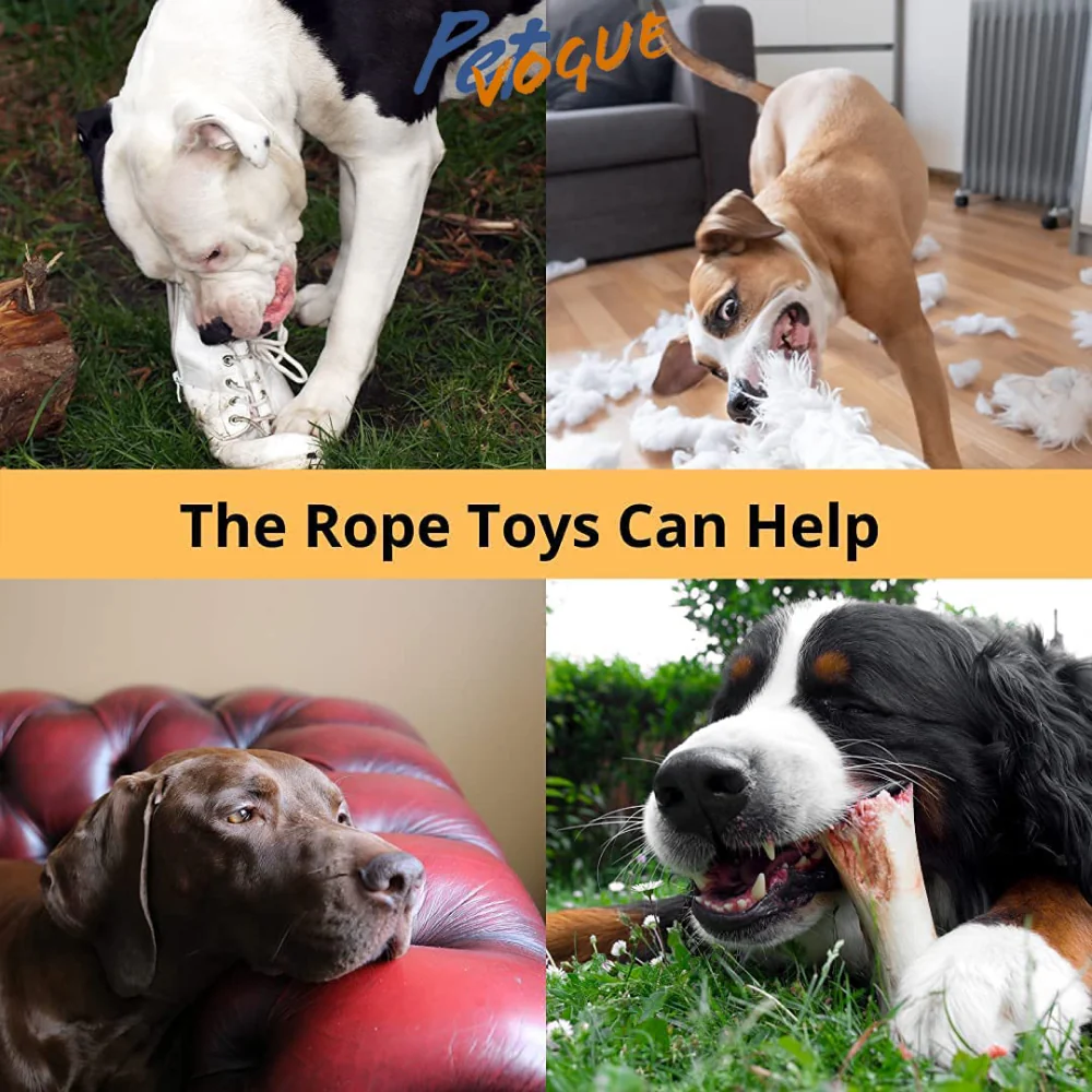 Pet Vogue Sandal Shaped Rope Toy for Dogs | For Medium Chewers (Yellow) - Image 4