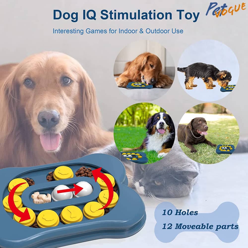 Pet Vogue Slow Feeder Bone Shaped Toy for Dogs | For Medium Chewers (Dark Blue) - Image 4