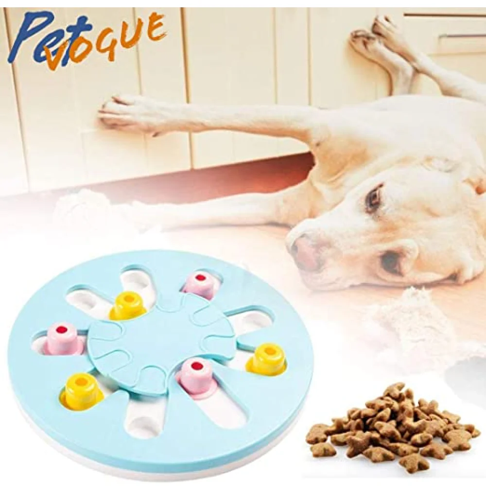 Pet Vogue Slow Feeder Puzzle Toy with Dispenser for Dogs and Cats (Blue) - Image 2