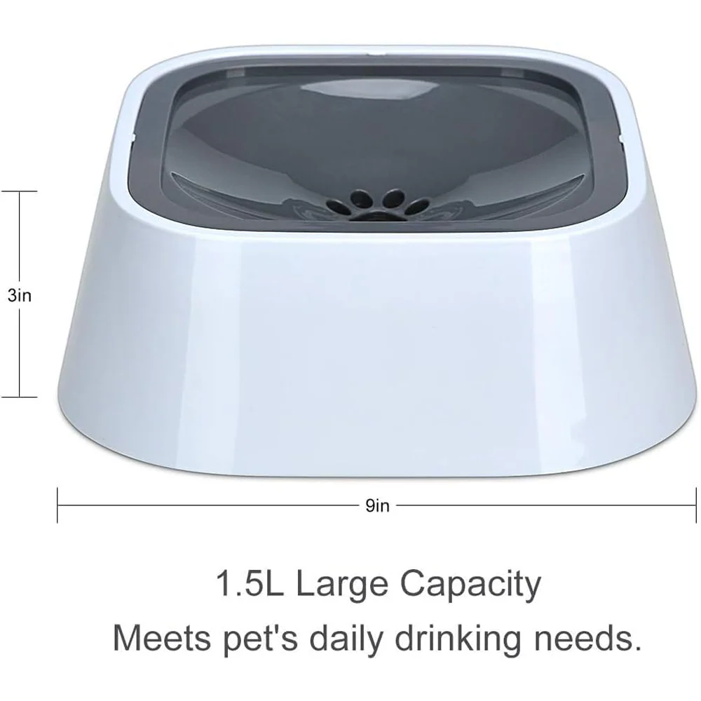Pet Vogue Slow Feeder No Spill Drinking Water Bowl for Dogs and Cats - Image 2