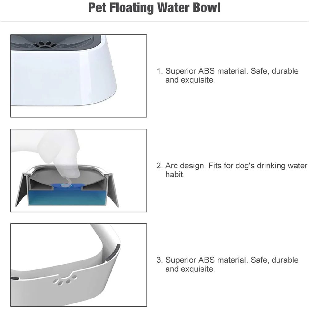 Pet Vogue Slow Feeder No Spill Drinking Water Bowl for Dogs and Cats - Image 4