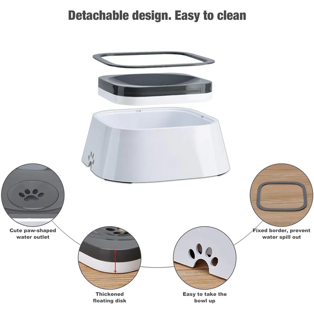 Pet Vogue Slow Feeder No Spill Drinking Water Bowl for Dogs and Cats - Image 5