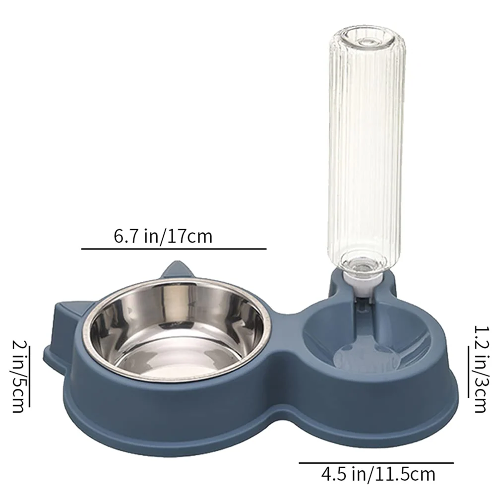 Pet Vogue Slow Feeder No Spill Drinking Water Bowl for Dogs and Cats (Dark Blue) - Image 2