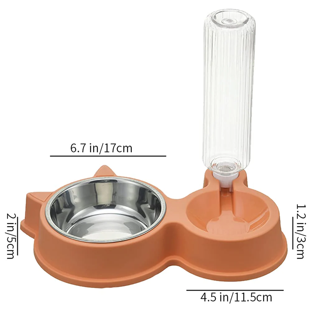 Pet Vogue Slow Feeder No Spill Drinking Water Bowl for Dogs and Cats (Orange) - Image 2