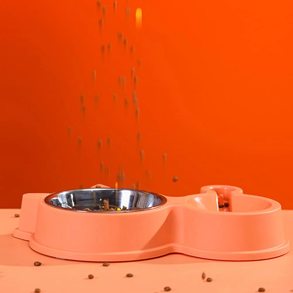 Pet Vogue Slow Feeder No Spill Drinking Water Bowl for Dogs and Cats (Orange) - Image 3