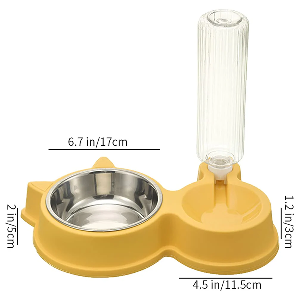 Pet Vogue Slow Feeder No Spill Drinking Water Bowl for Dogs and Cats (Yellow) - Image 2