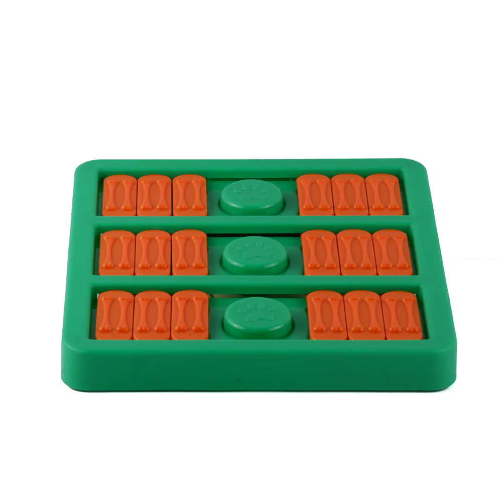 Pet Vogue Slow Feeder Rectangle Shaped Toy for Dogs (Green/Orange) - Image 4