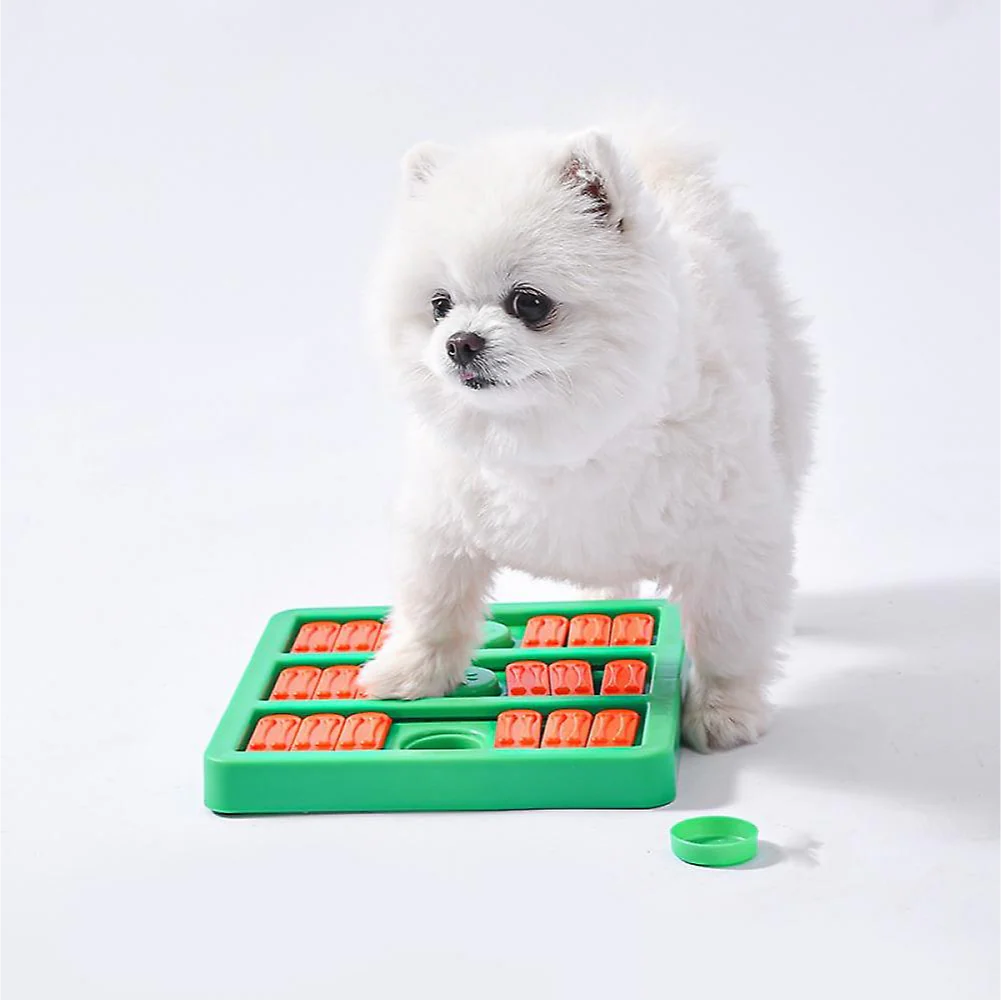 Pet Vogue Slow Feeder Rectangle Shaped Toy for Dogs (Green/Orange) - Image 5