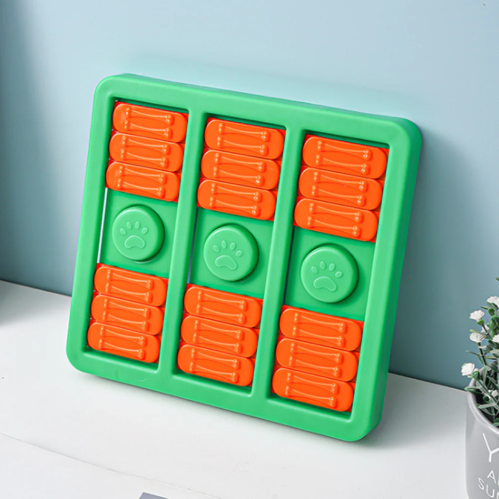 Pet Vogue Slow Feeder Rectangle Shaped Toy for Dogs (Green/Orange) - Image 6