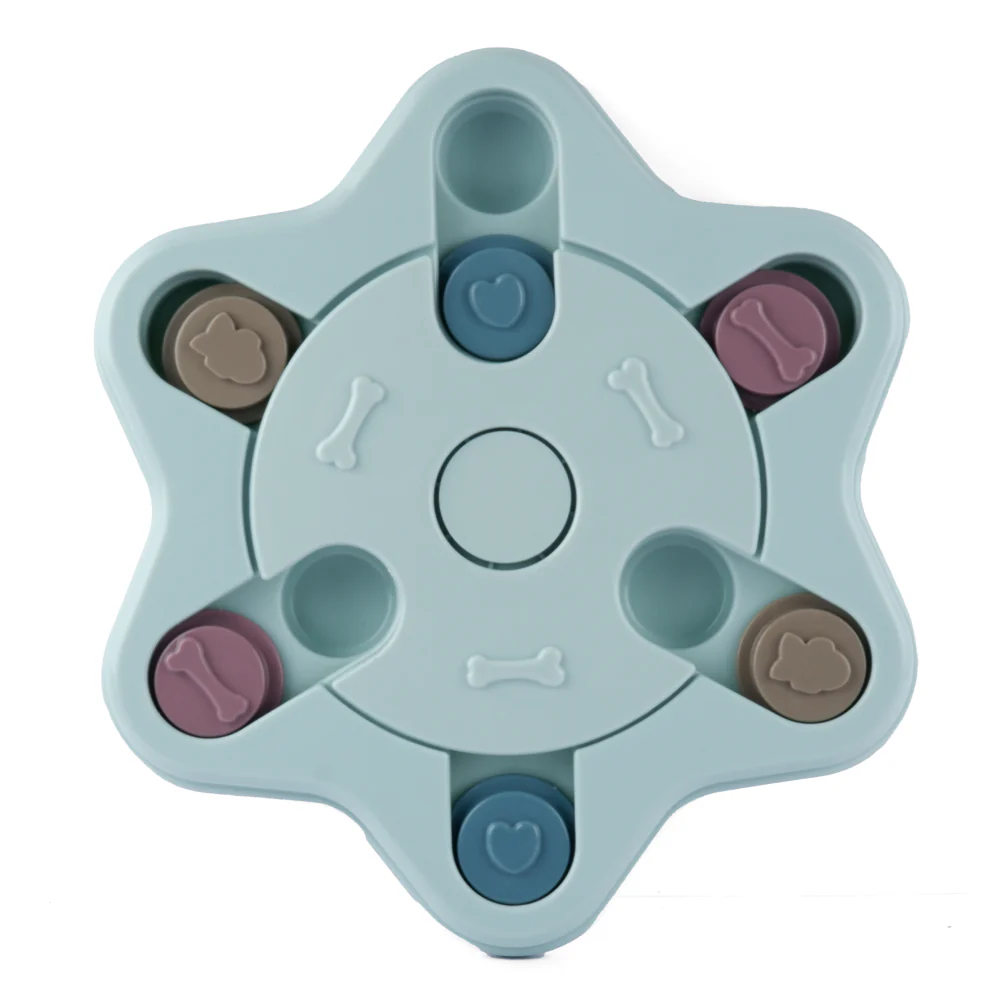 Pet Vogue Slow Feeder Puzzle Toy with Snack Dispenser for Dogs and Cats (Blue) - Image 3