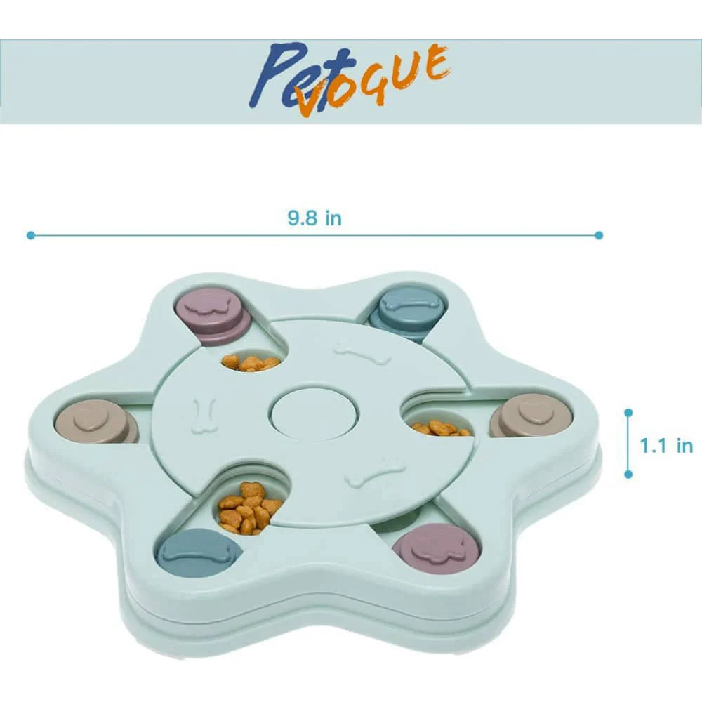 Pet Vogue Slow Feeder Puzzle Toy with Snack Dispenser for Dogs and Cats (Blue) - Image 5