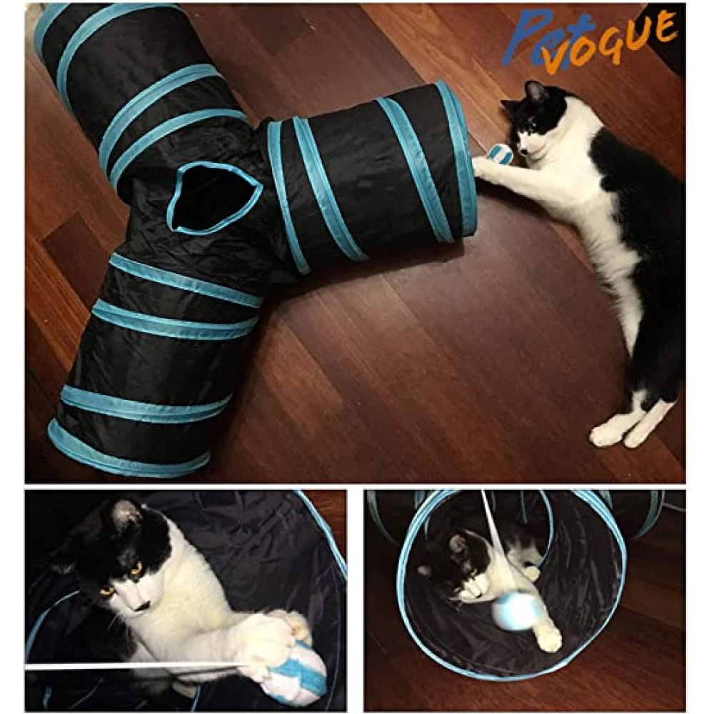Pet Vogue Tunnel Toy for Cats (Dark Blue) - Image 3