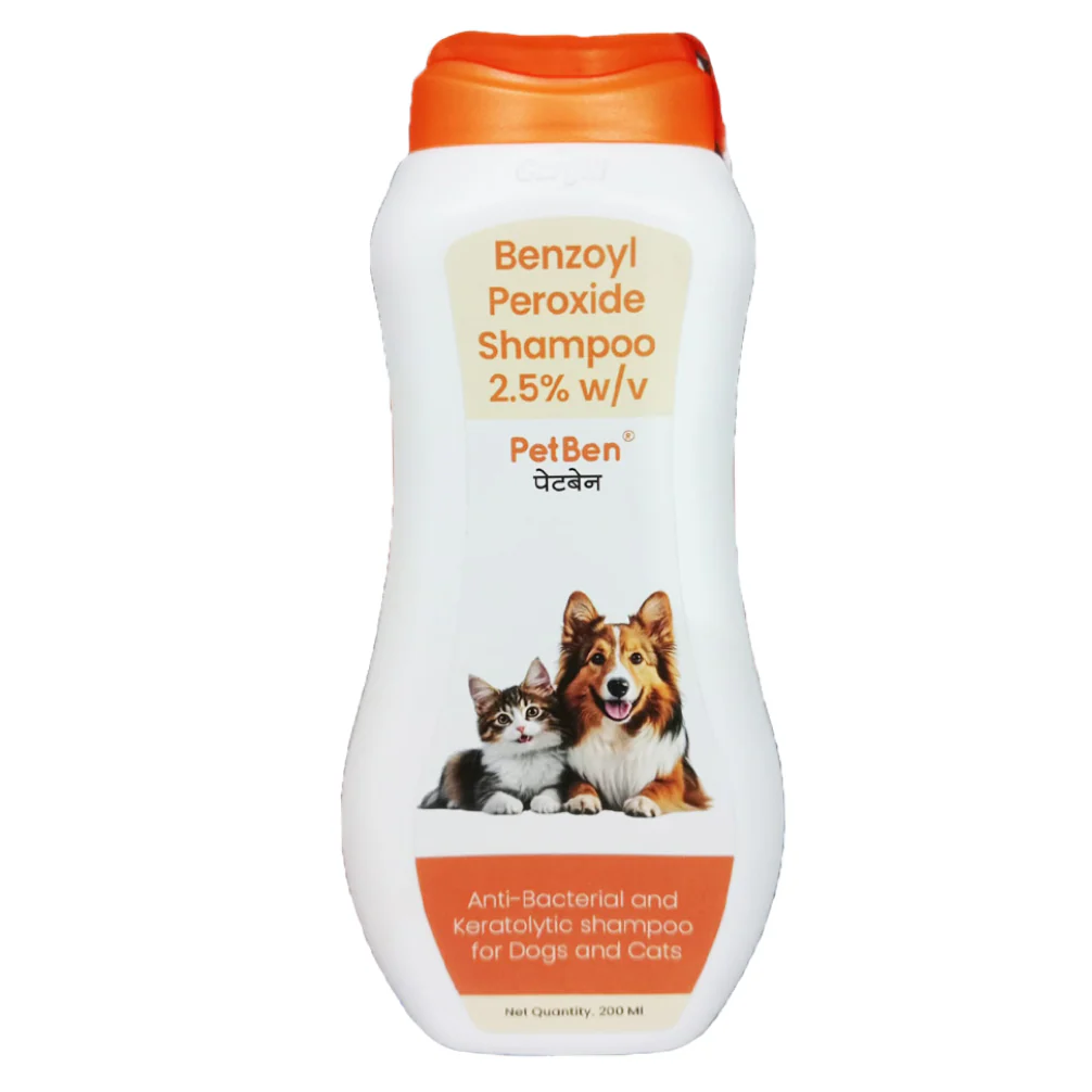 Petcare Petben (Benzoyl peroxide) Shampoo for Dogs & Cats (200ml) - Image 3