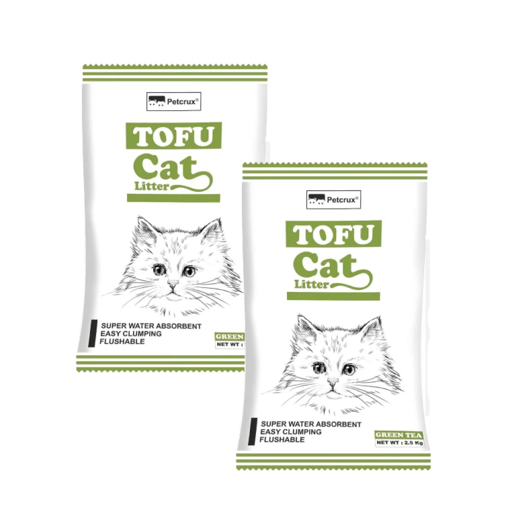 Petcrux Exclusive Organic Tofu Green Tea Scented Cat Litter - Image 2