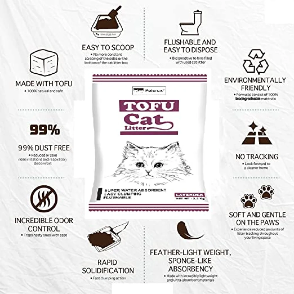 Petcrux Exclusive Organic Tofu Lavender Scented Cat Litter - Image 6