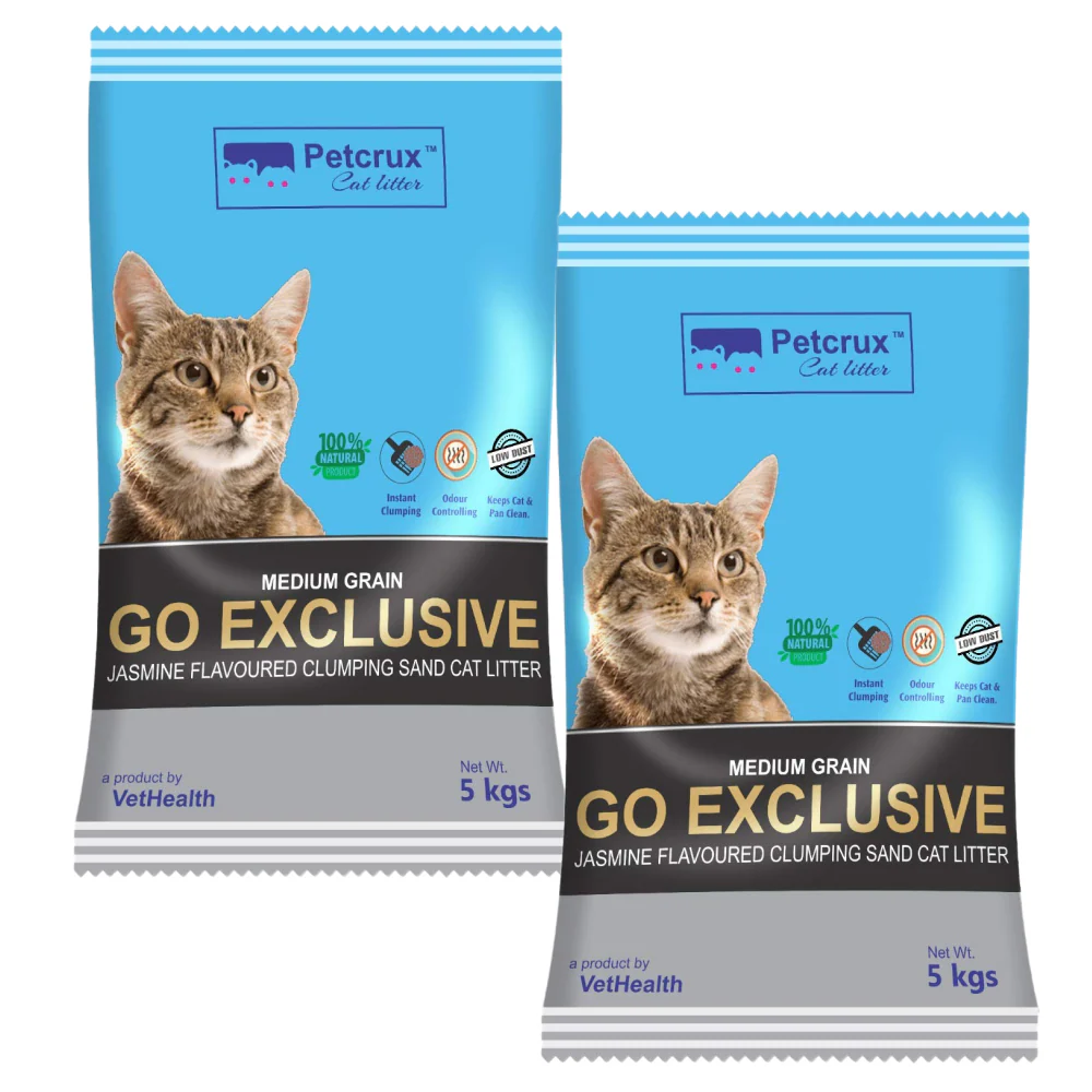 Petcrux Go Exclusive Scoopable Montonite Jasmine Cat Litter in Reusable Jute Bag - Image 3