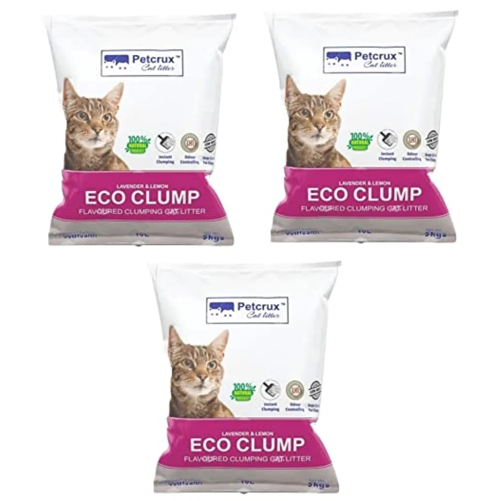 Petcrux Lavender & Lemon Scented Eco Clumping Cat Litter - Image 2