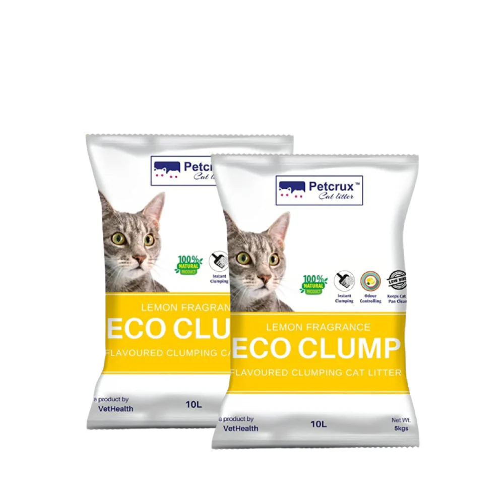 Petcrux Lemon Scented Eco Clumping Cat Litter - Image 2