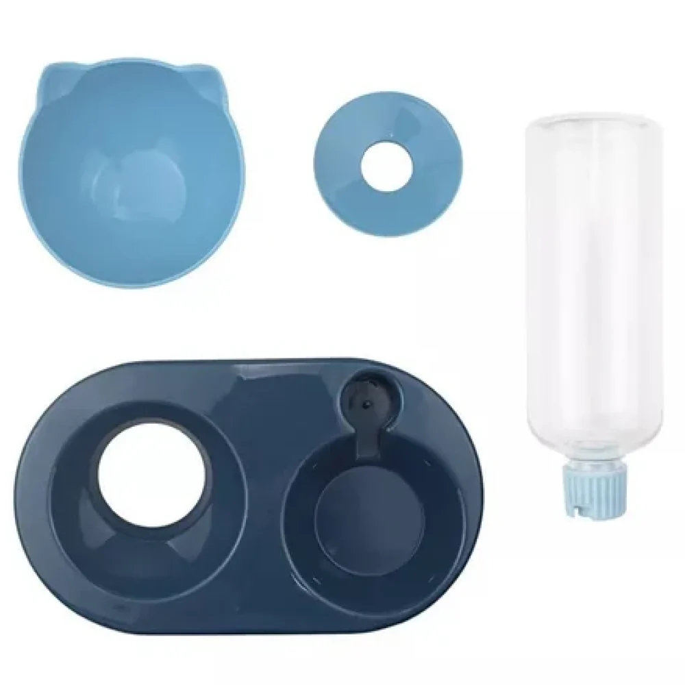 PetGains 2 in 1 Automatic Food and Water Dispenser for Dogs and Cats (Blue) - Image 2