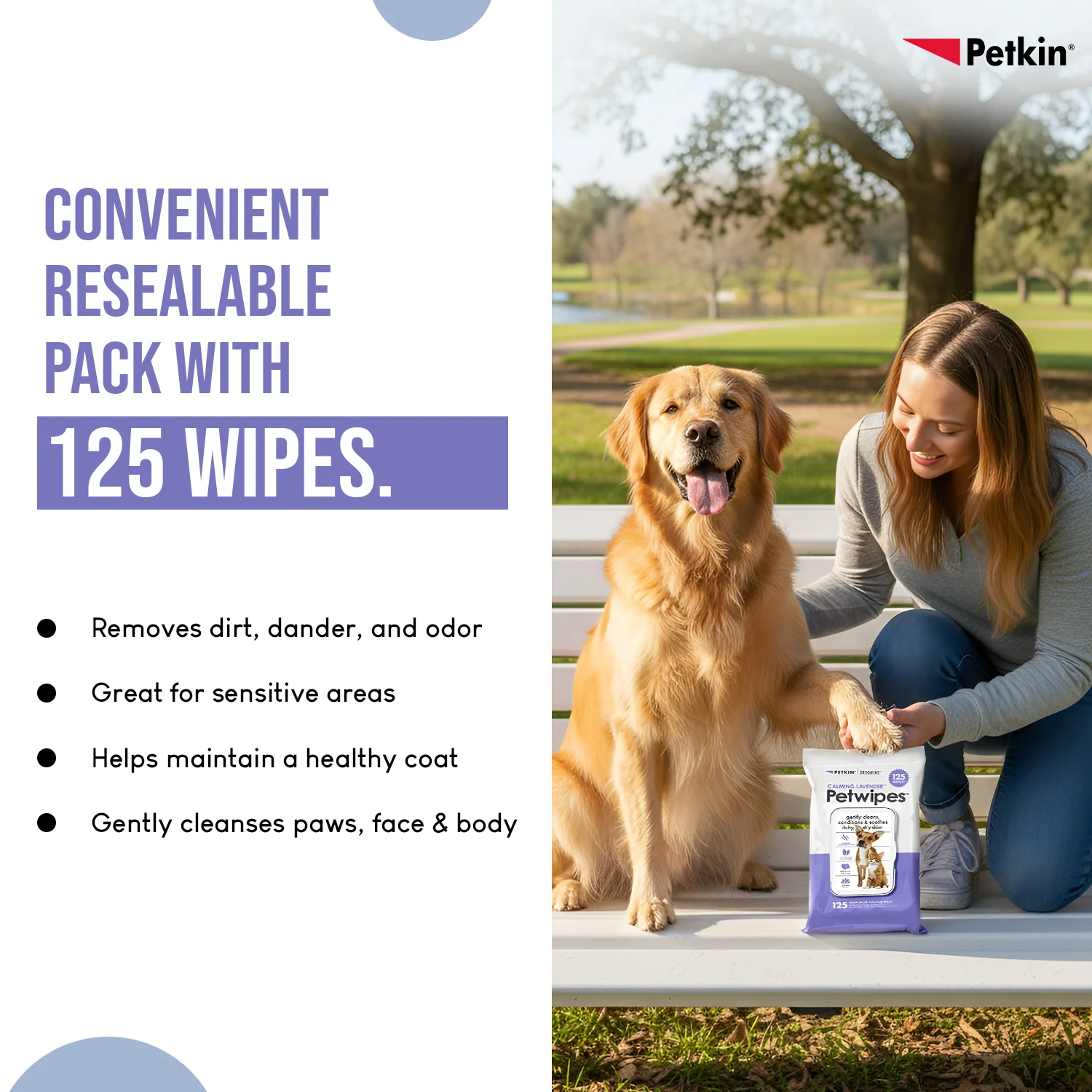 Petkin Calming Lavender Petwipes for Dogs and Cats - Image 5