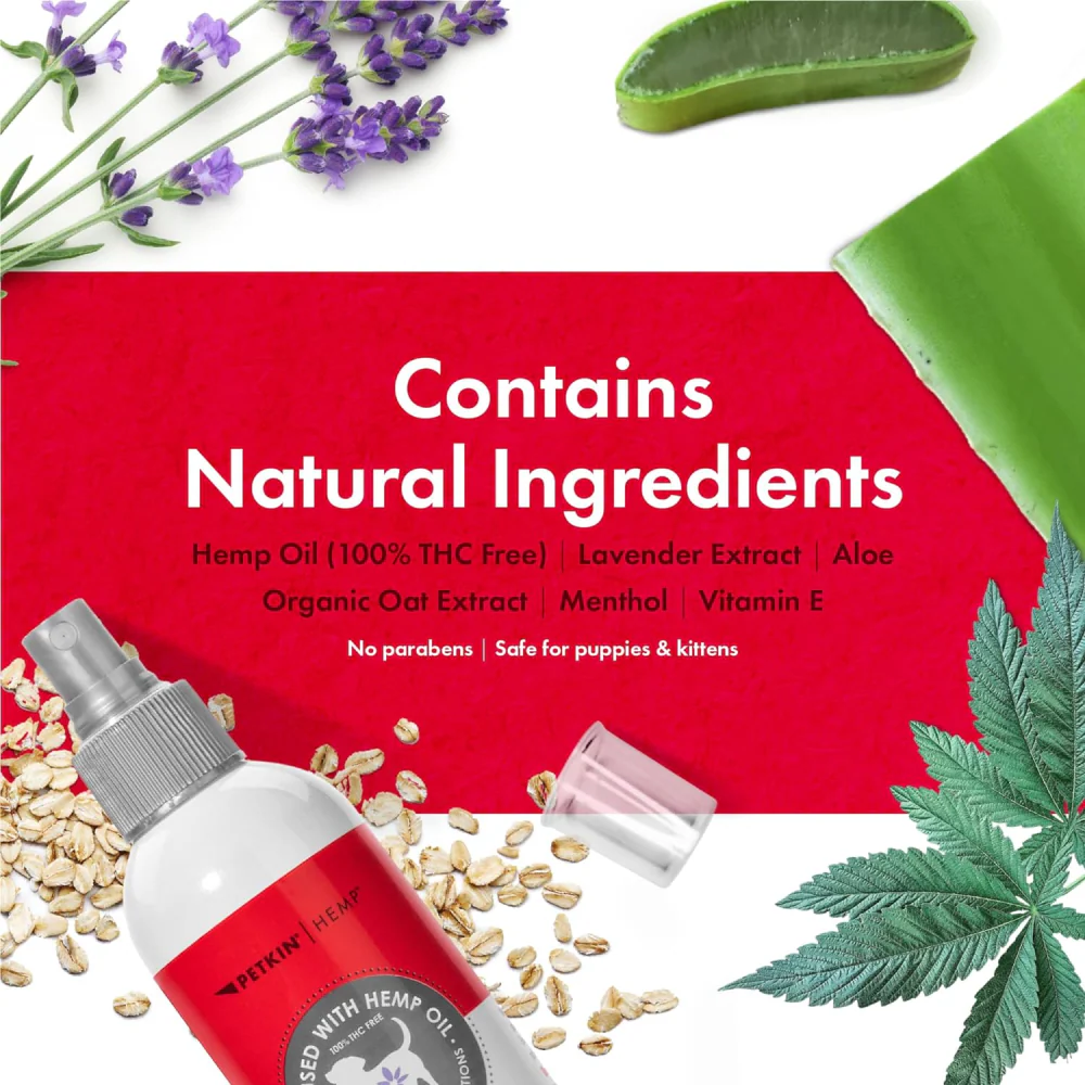 Petkin Lavender Hemp Calming itch Spray for Dogs and Cats - Image 3
