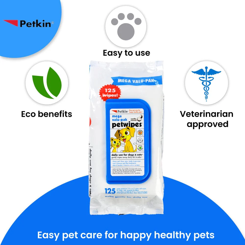 Petkin Mega Value Pack Petwipes for Dogs and Cats - Image 2