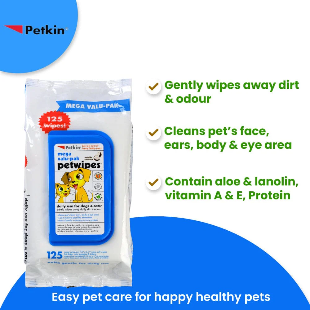 Petkin Mega Value Pack Petwipes for Dogs and Cats - Image 4