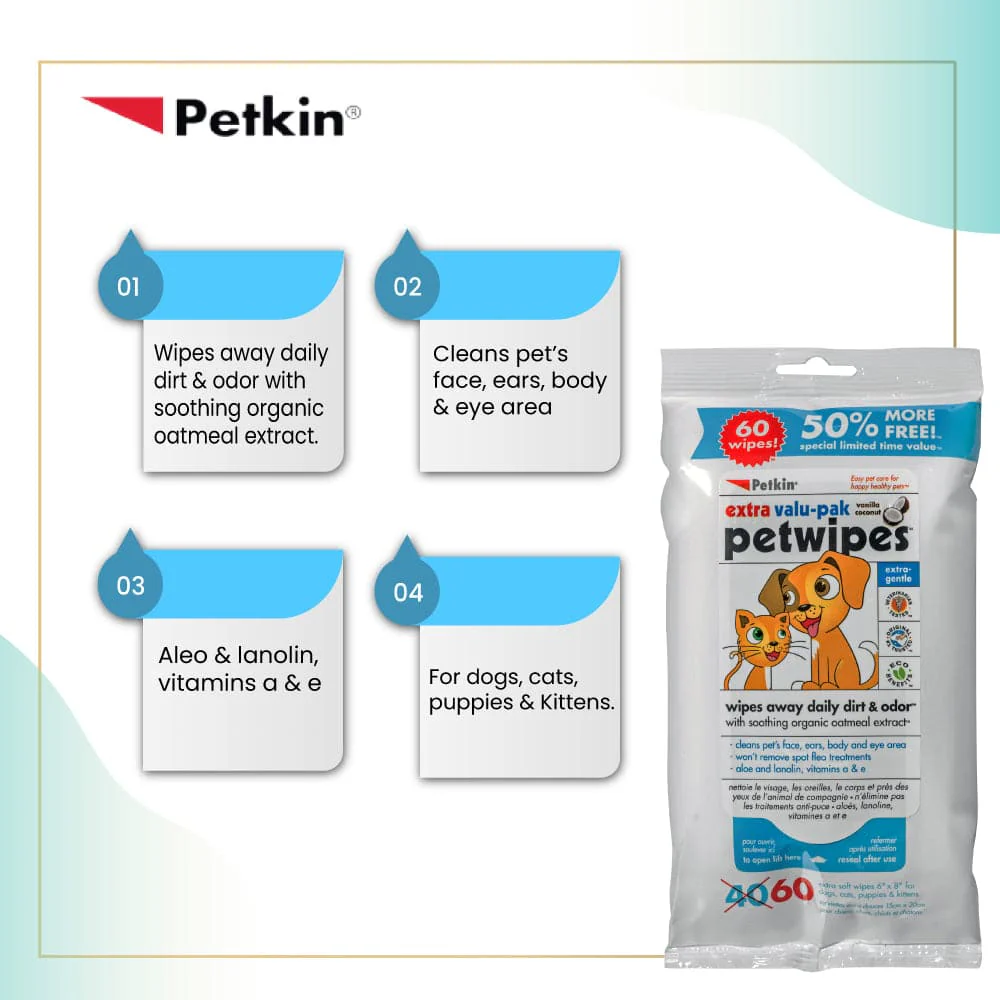 Petkin Petwipes for Dogs and Cats - Image 6