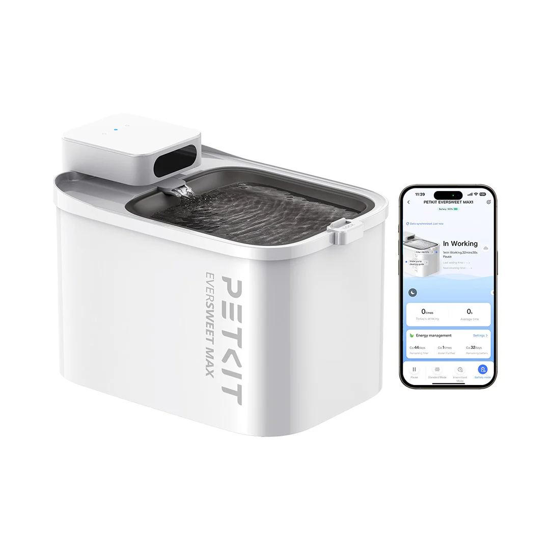 Petkit Eversweet Max Cordless Smart Automatic Water Fountain for Cats & Dogs (White) - Image 2