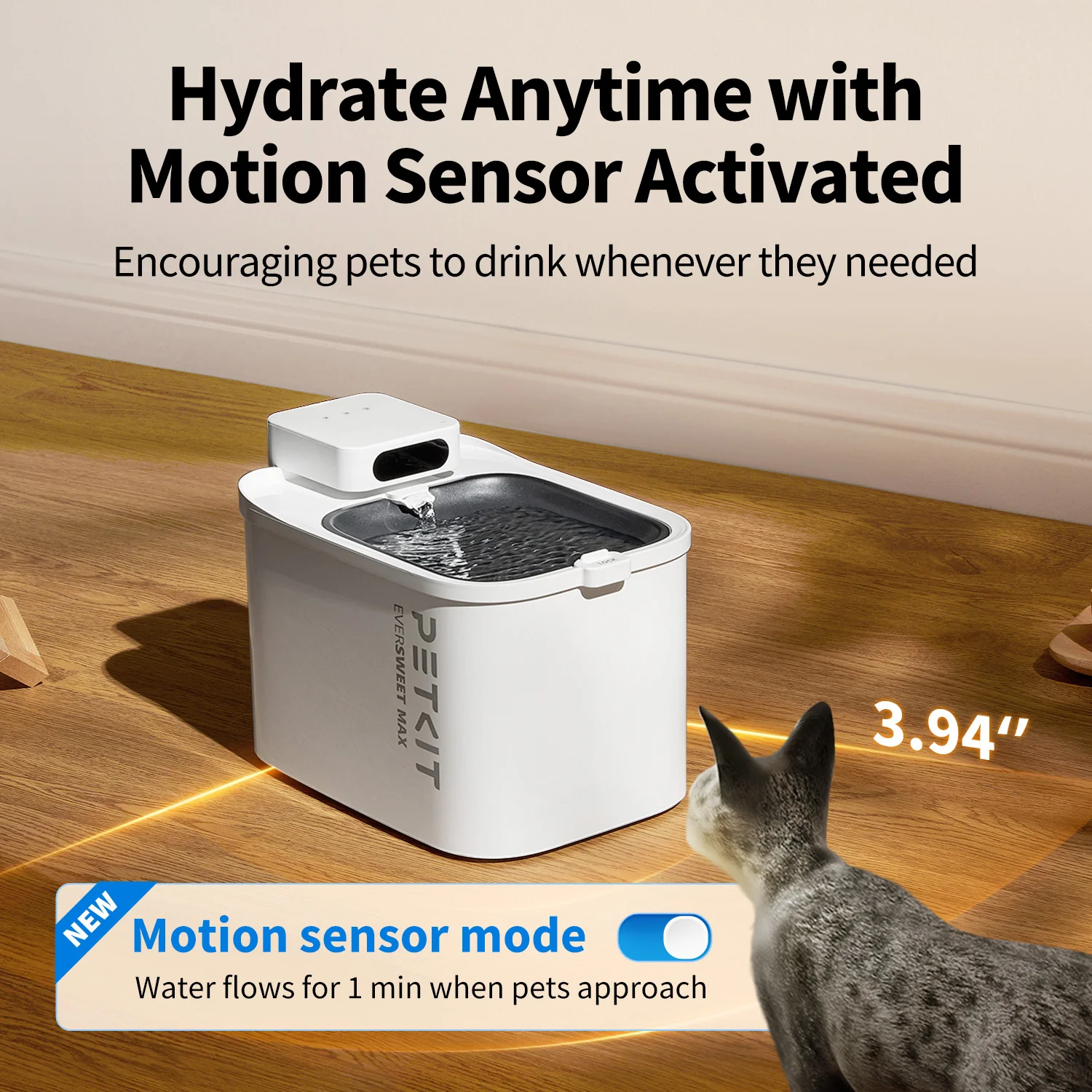 Petkit Eversweet Max Cordless Smart Automatic Water Fountain for Cats & Dogs (White) - Image 7