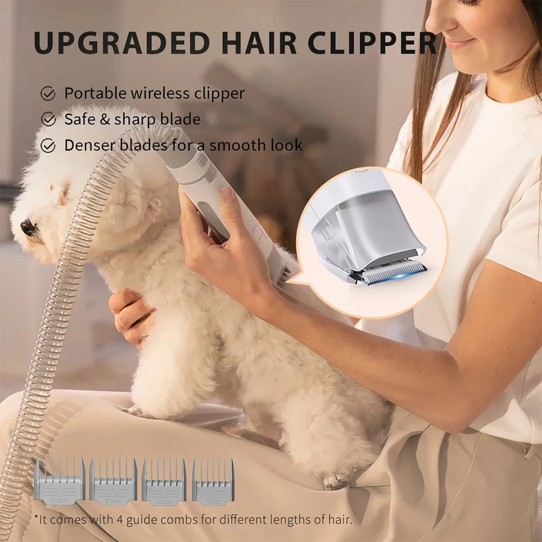 Petkit Professional 5 in 1 Grooming & Hair Vaccum Kit for Dogs and Cats (Grey) - Image 8
