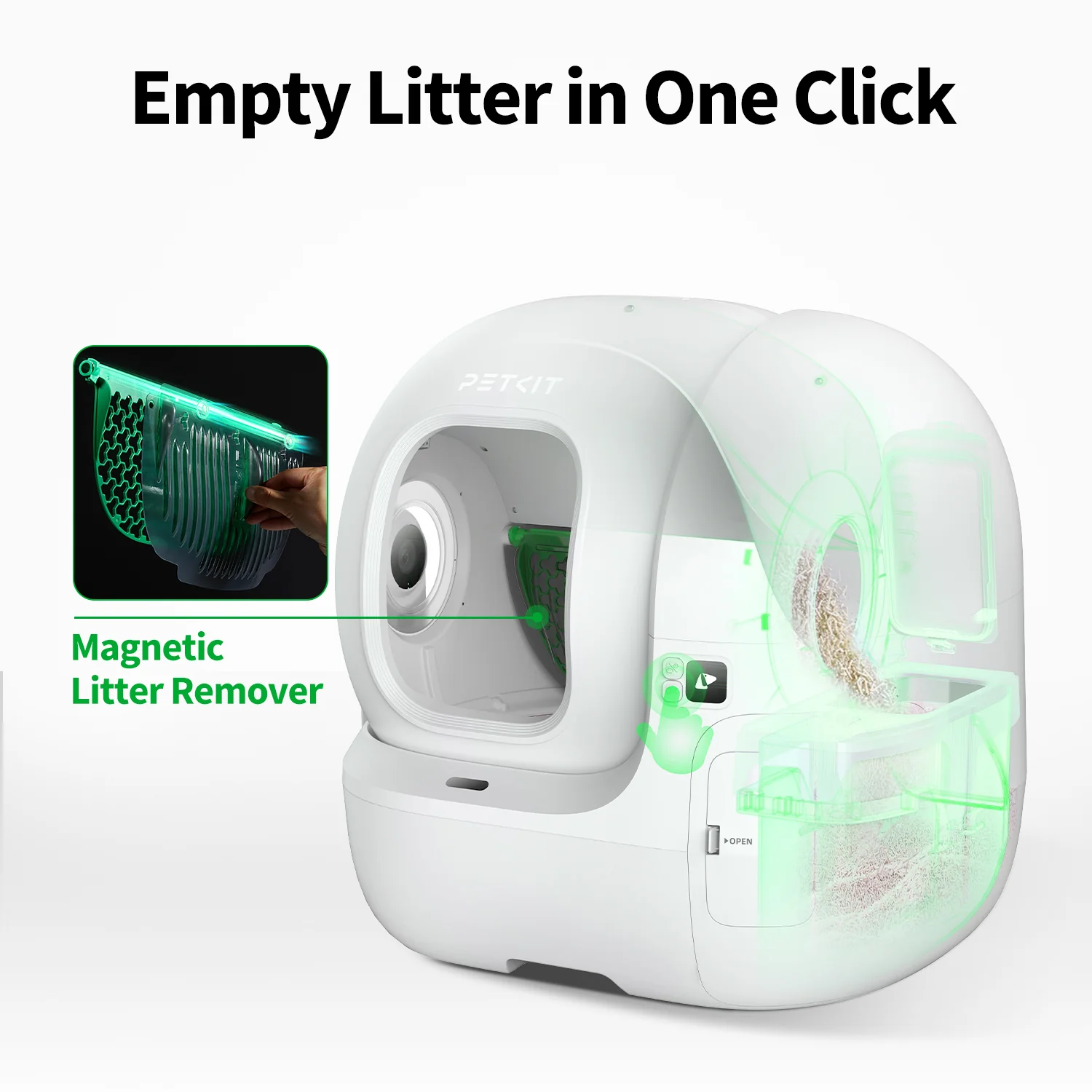 Petkit Purobot Max Pro Automatic Self Cleaning Litter Box for Cats (White) - Image 10