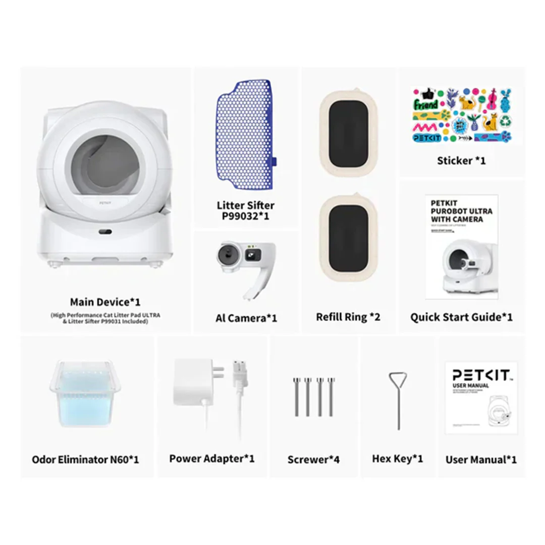 Petkit Purobot Ultra Automatic Self Cleaning Litter Box for Cats (White) - Image 6