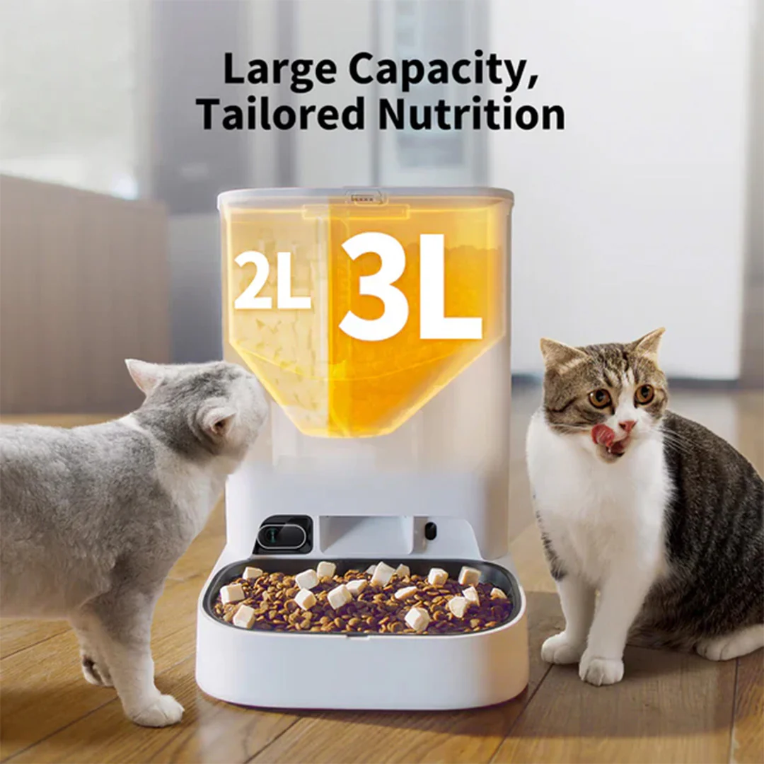 Petkit YumShare Dual Hopper Automatic 2.4G WiFi Food Dispenser with HD Camera for Dogs and Cats - Image 4